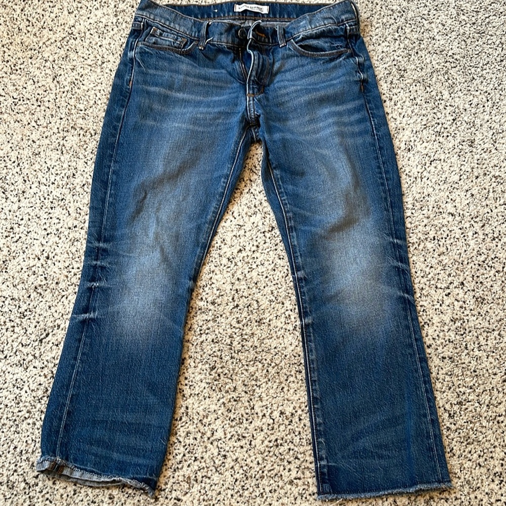 Banana Republic premium denim cropped flare jeans Size 27P